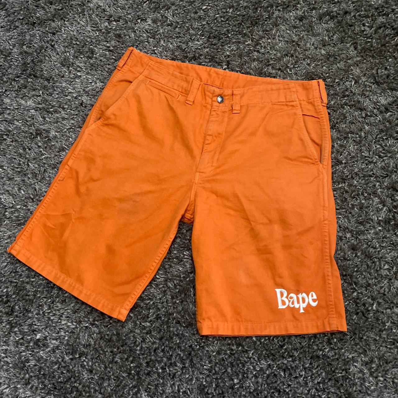 Orange on sale bape shorts