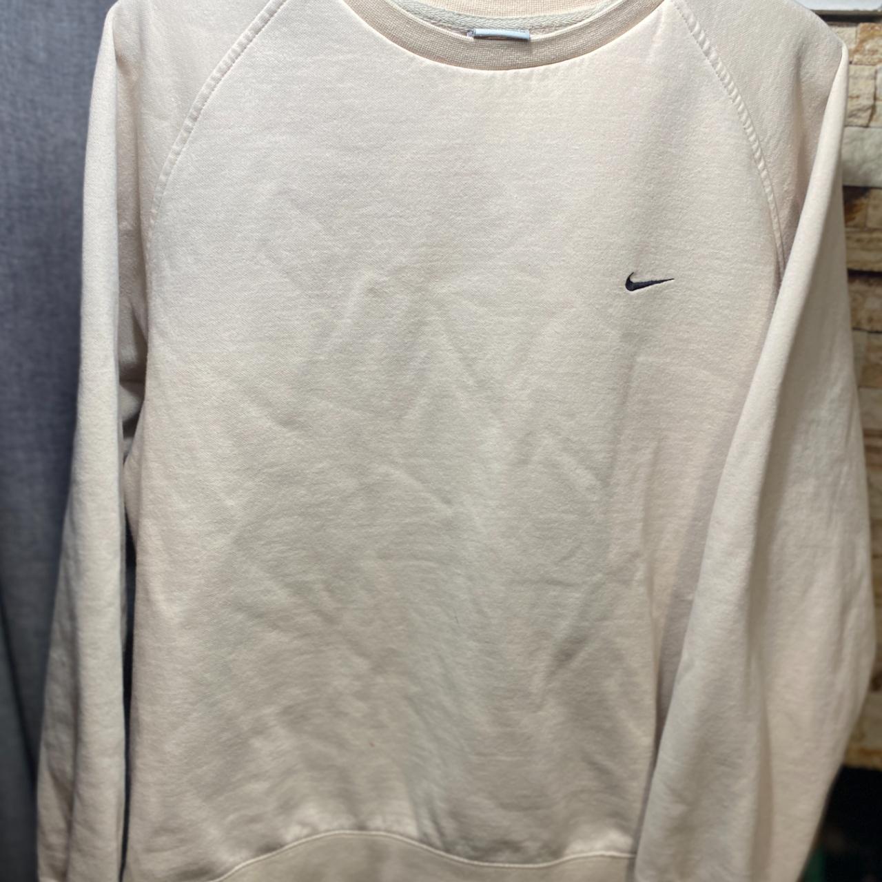 Older Nike Swoosh Crewneck Nice Cream Color With - Depop