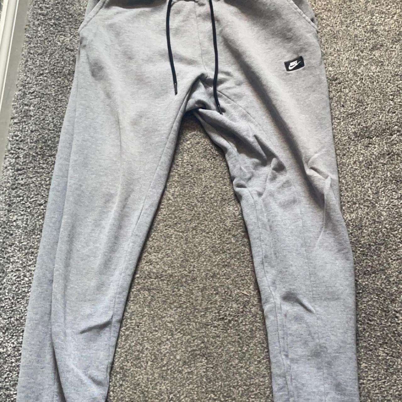 Dark Grey Nike Joggers with Black waistband. Worn a... - Depop