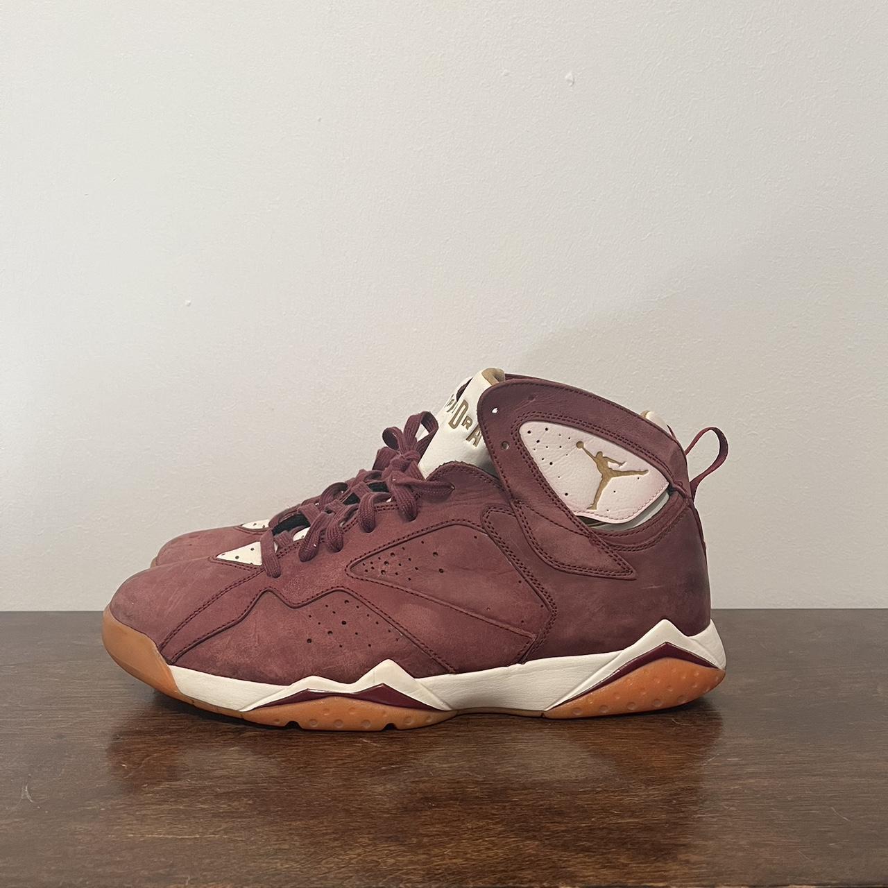 burgundy jordans 7