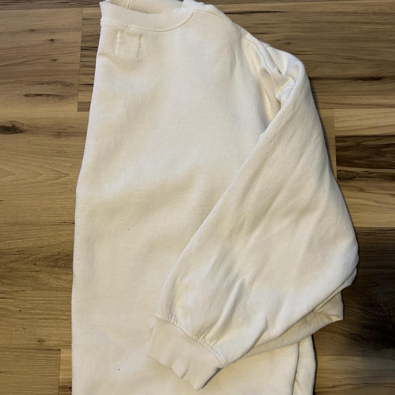 Billabong surfer crewneck white size large worn a... - Depop