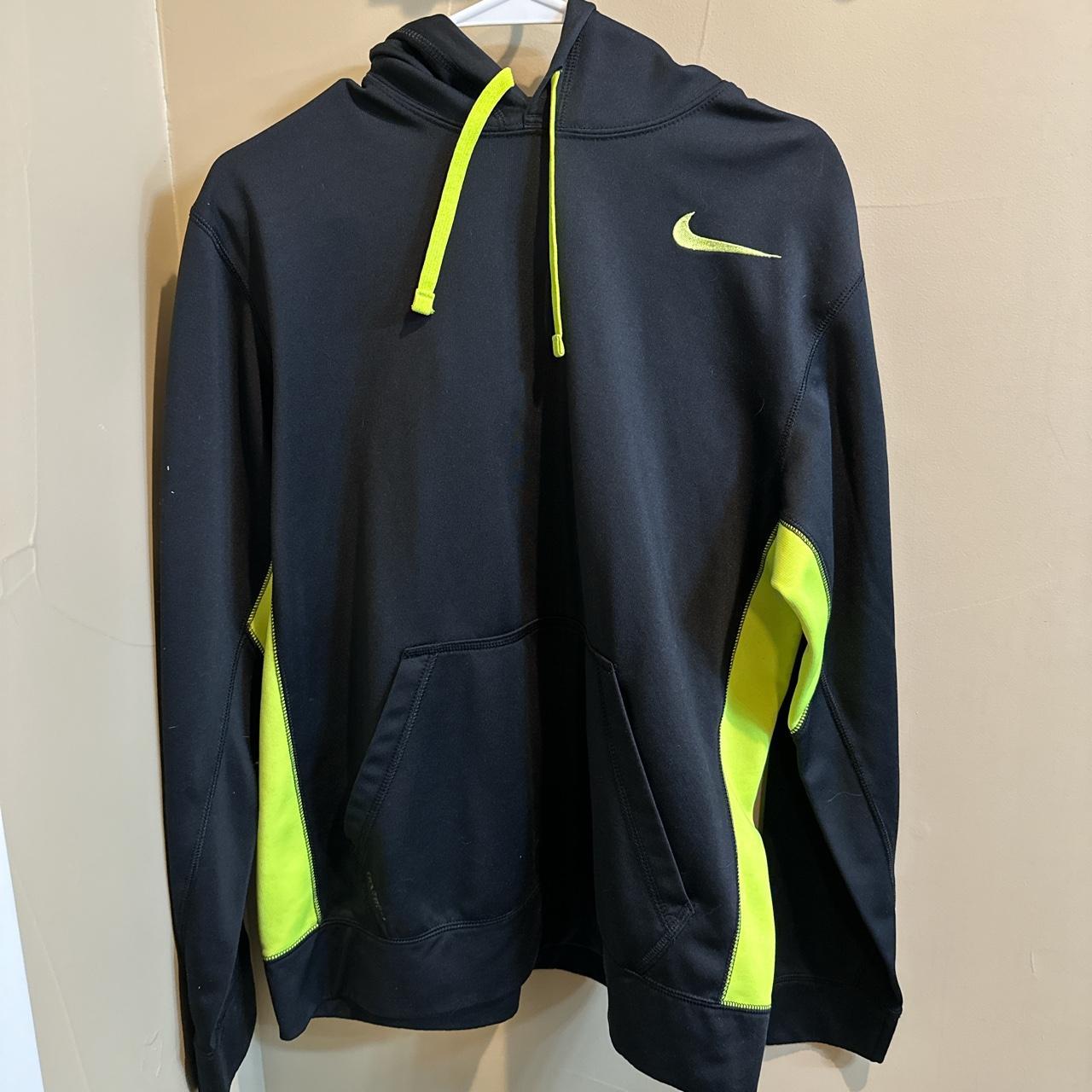 black and neon nike hoodie
