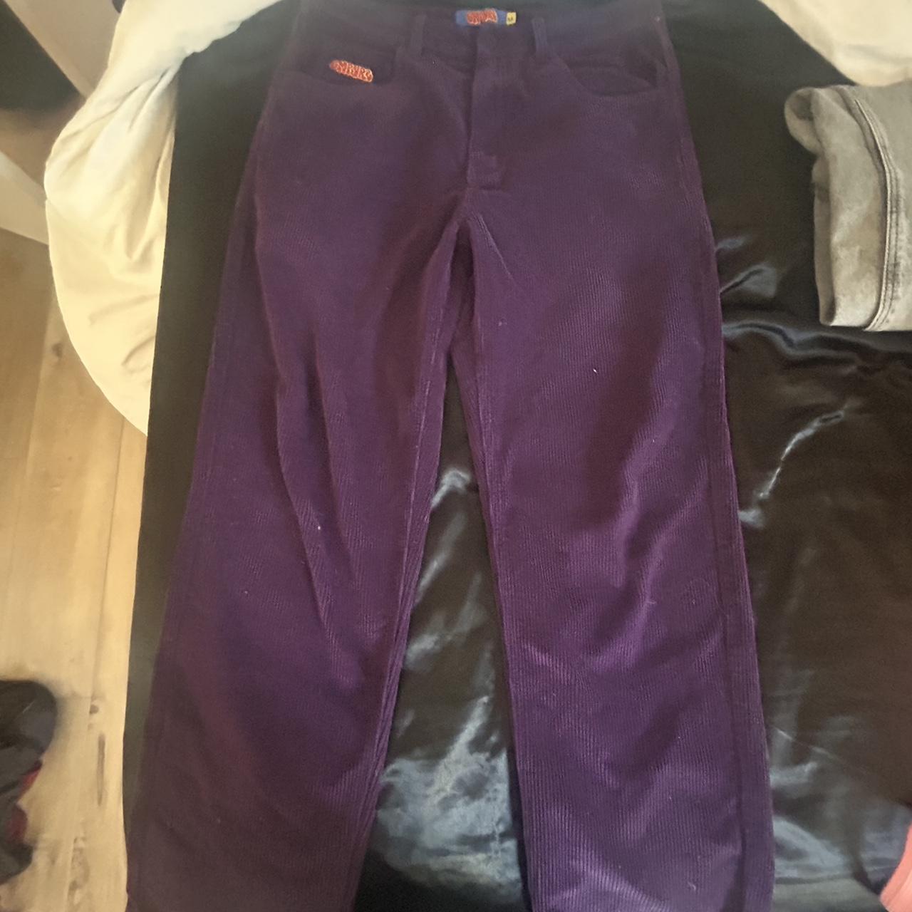 purple corduroy empyres size 33 skate jeans Depop