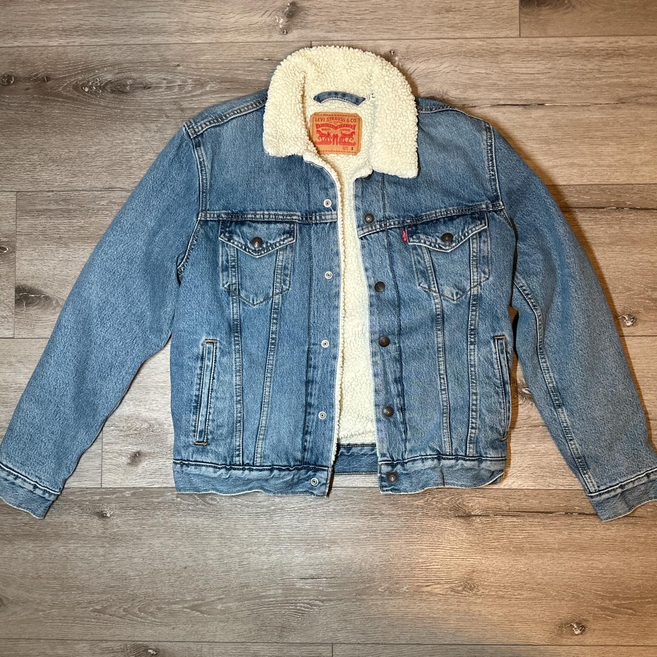 Fleece lined Levi’s Denim Jacket - Size small - Used... - Depop