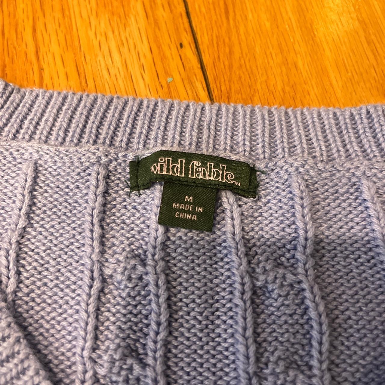 wild fable blue knitted sweater vest - barely worn,... - Depop