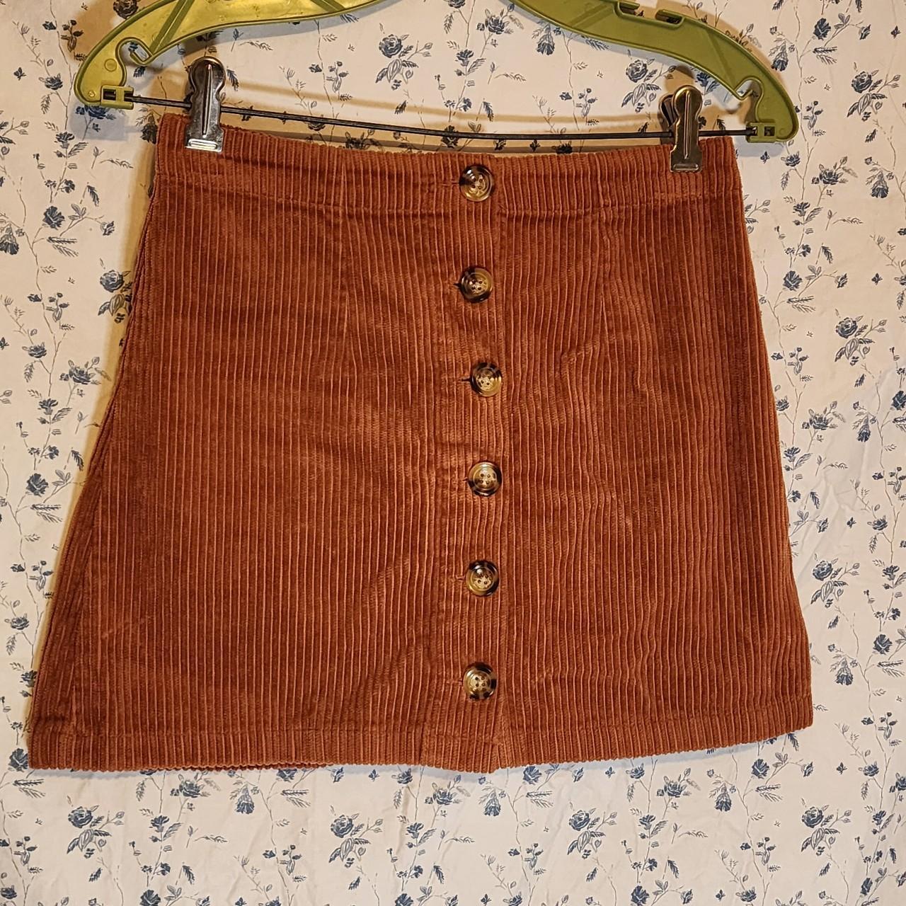 Brown corduroy skirt forever 21 best sale