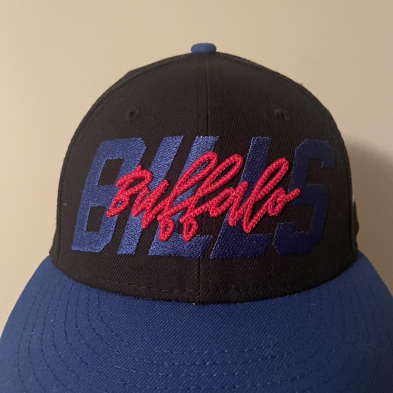 Black & Blue Buffalo Bills hat 7 1/2 or 59.6 - Depop