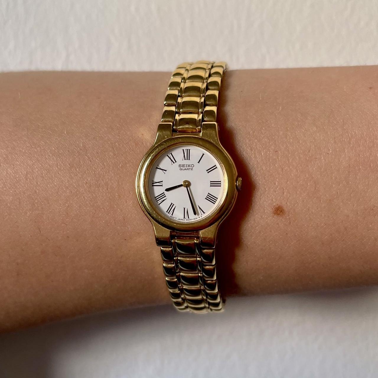 Vintage Seiko Quartz Women Wrist Watch Gold Depop 9085