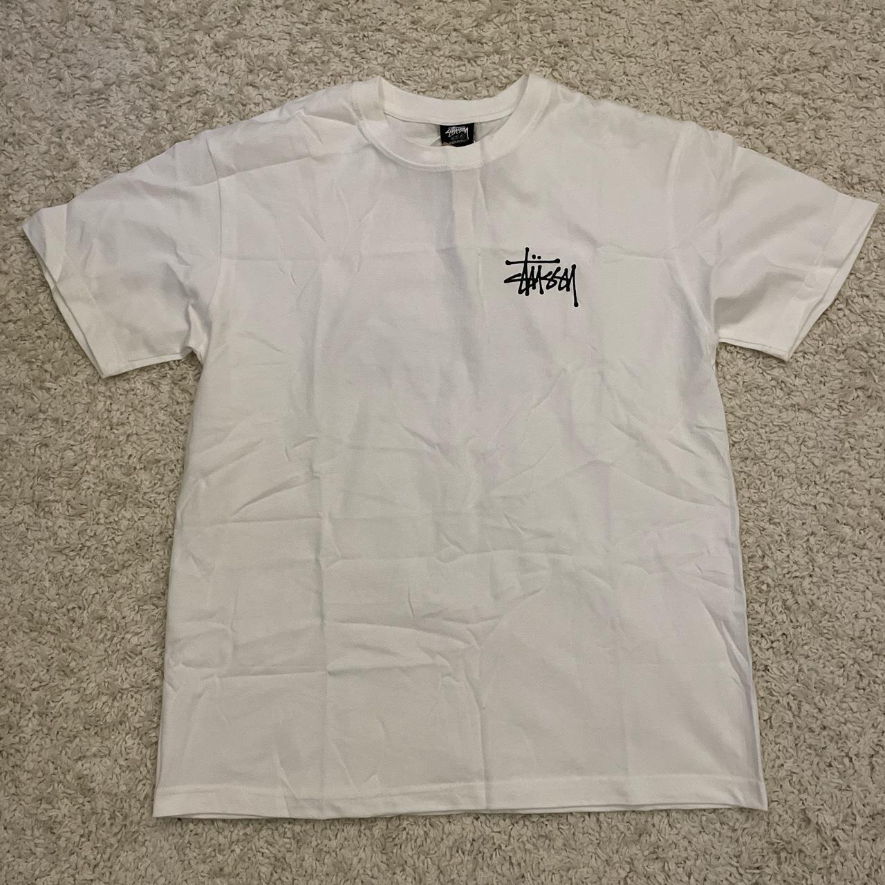 White stussy tshirt - Depop