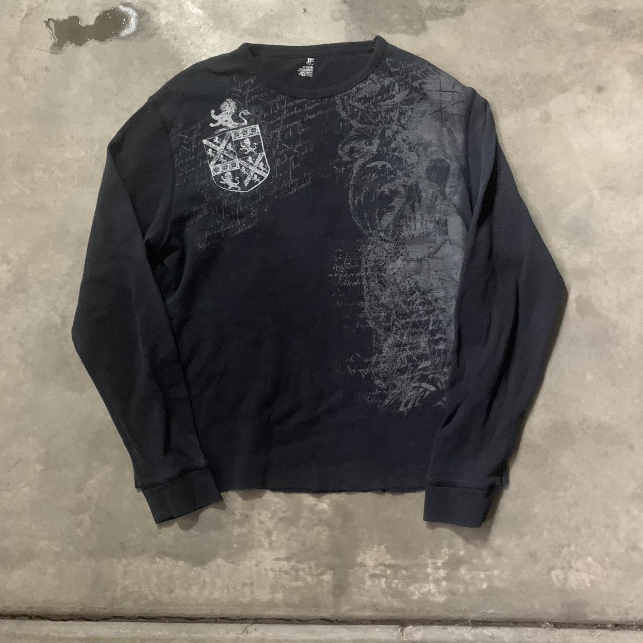 Early 2000s graphic thermal black - Depop