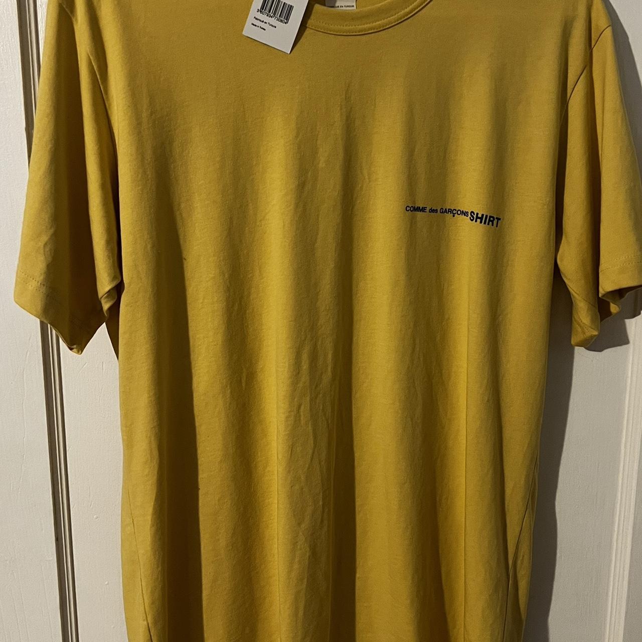 Yellow best sale cdg shirt