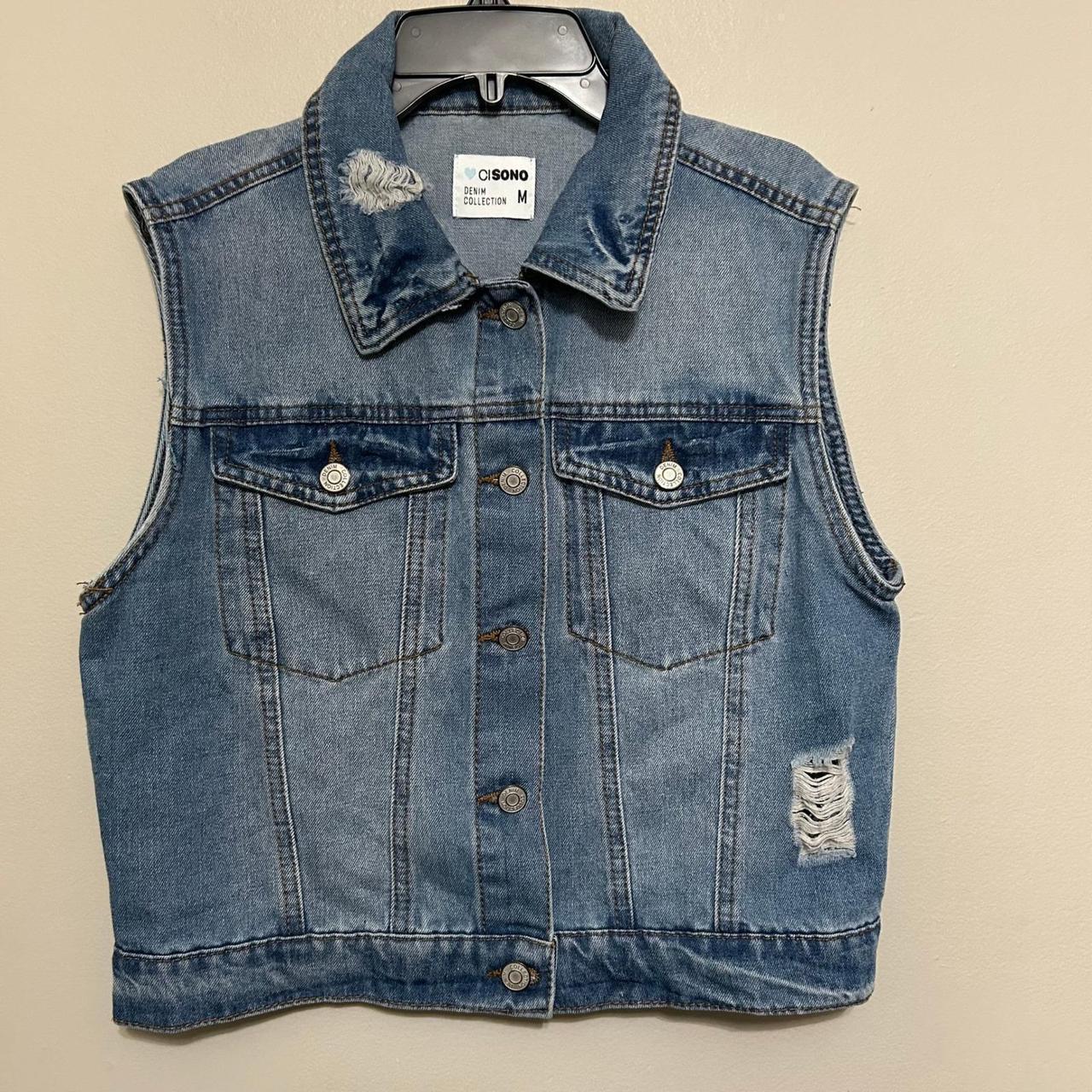 Preloved Women's Vest - Blue - M – Cisono Womens … - image 1