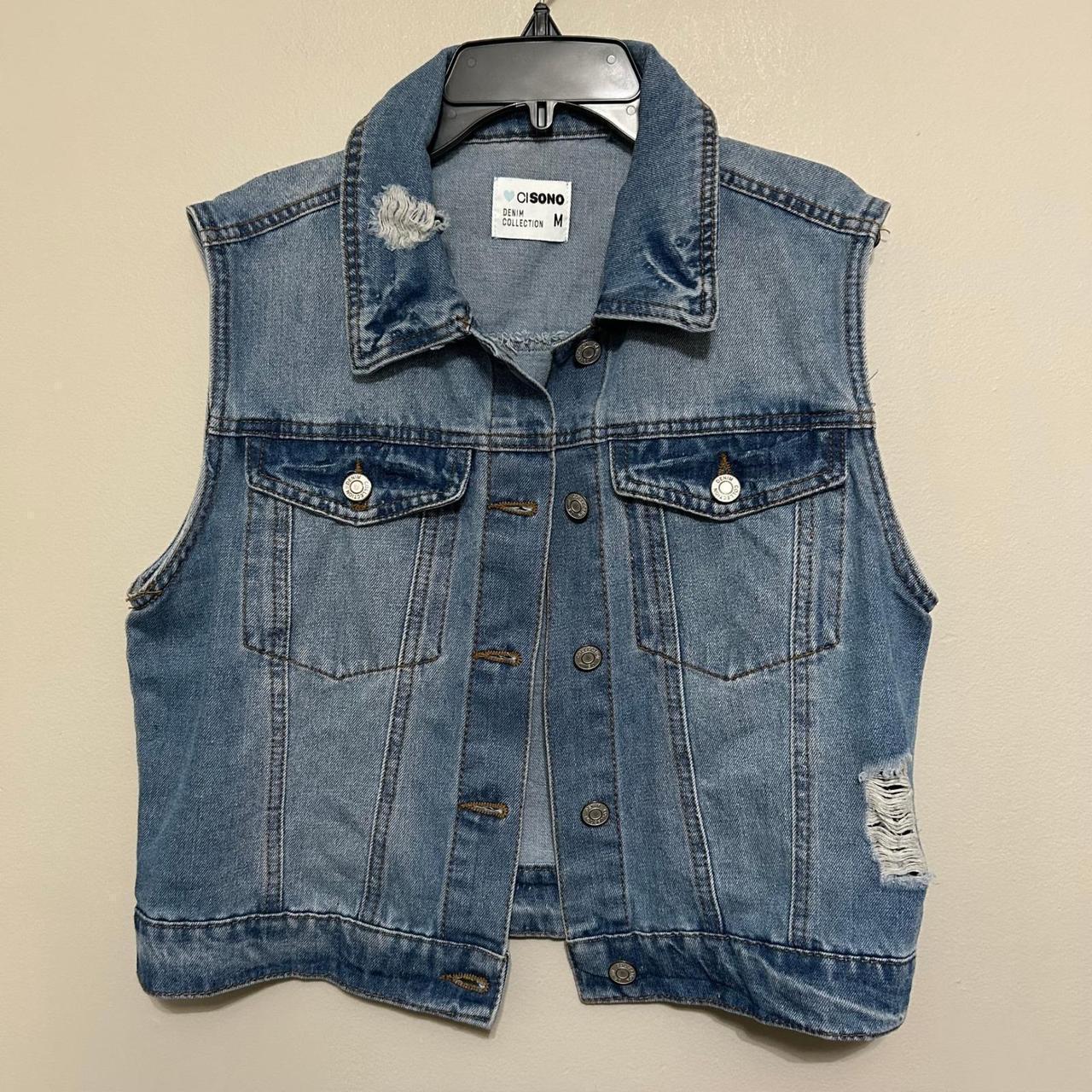 Preloved Women's Vest - Blue - M – Cisono Womens … - image 8