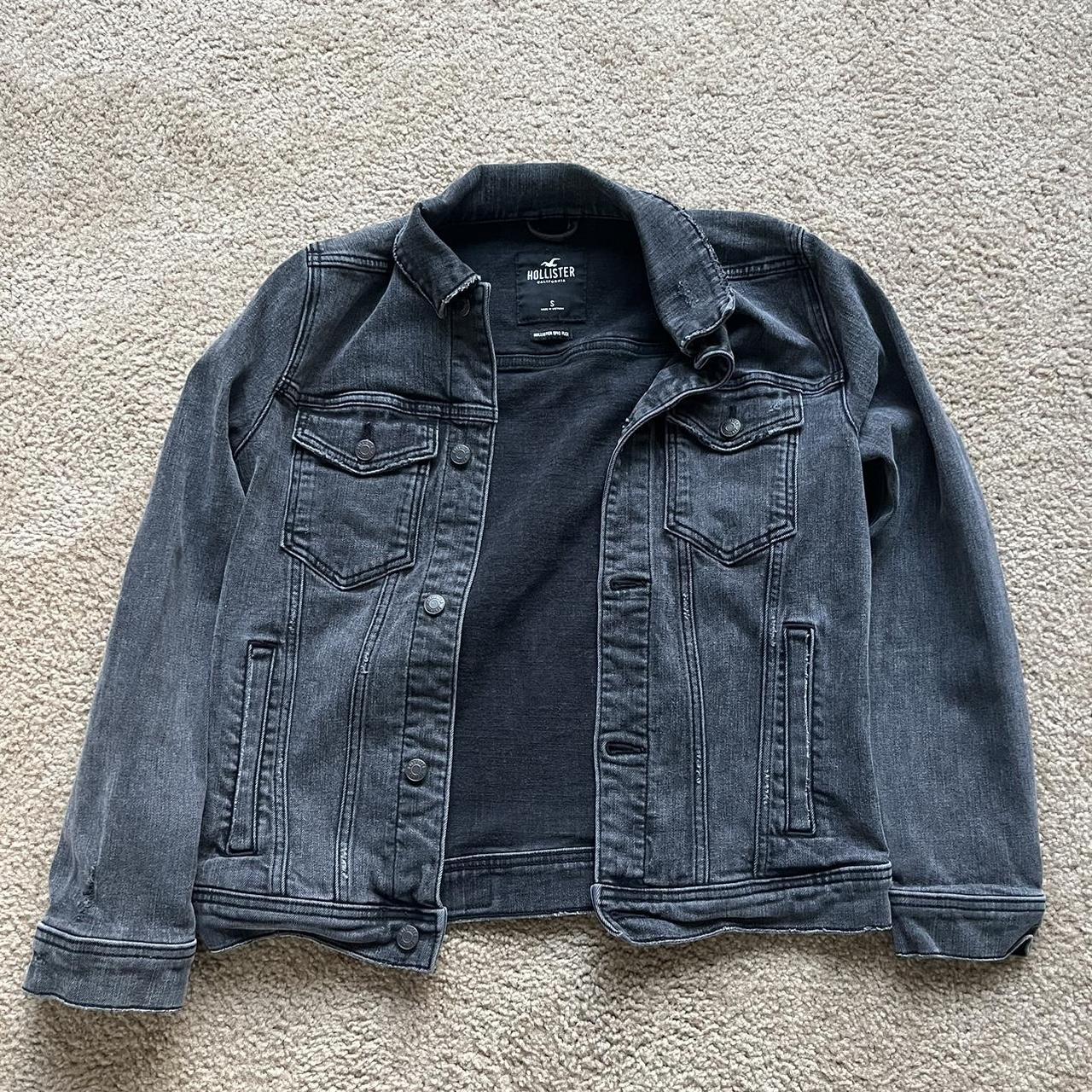 Hollister denim jacket on sale black