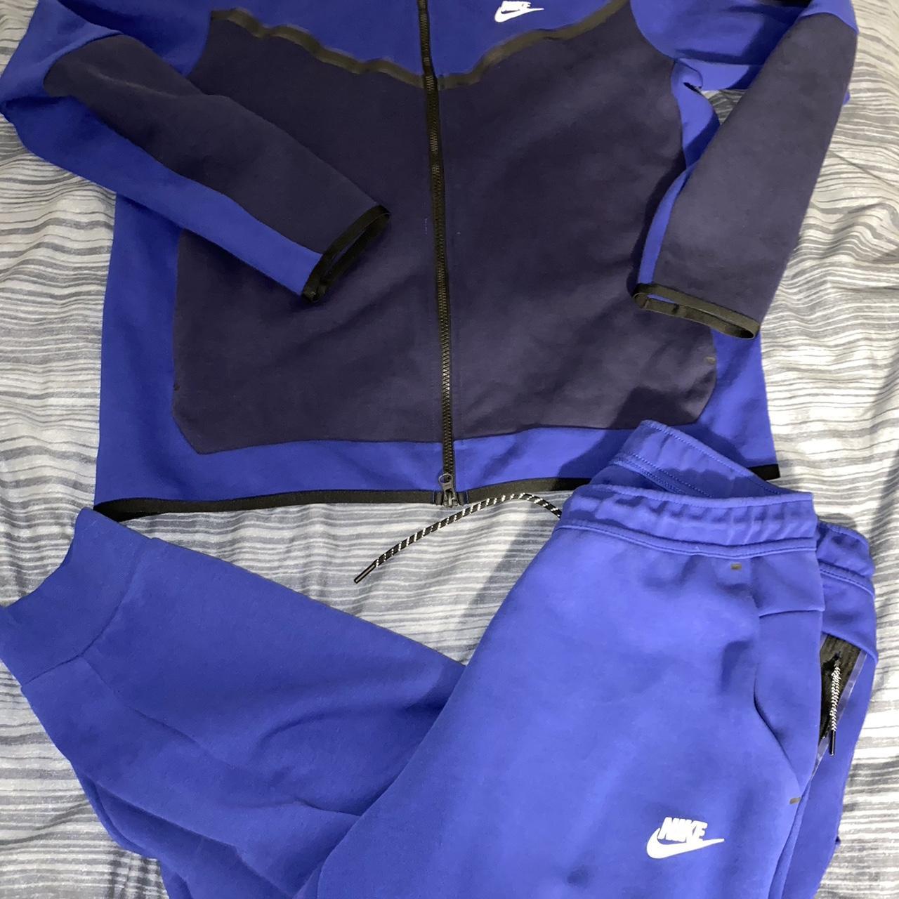 royal blue tech fleece tracksuit