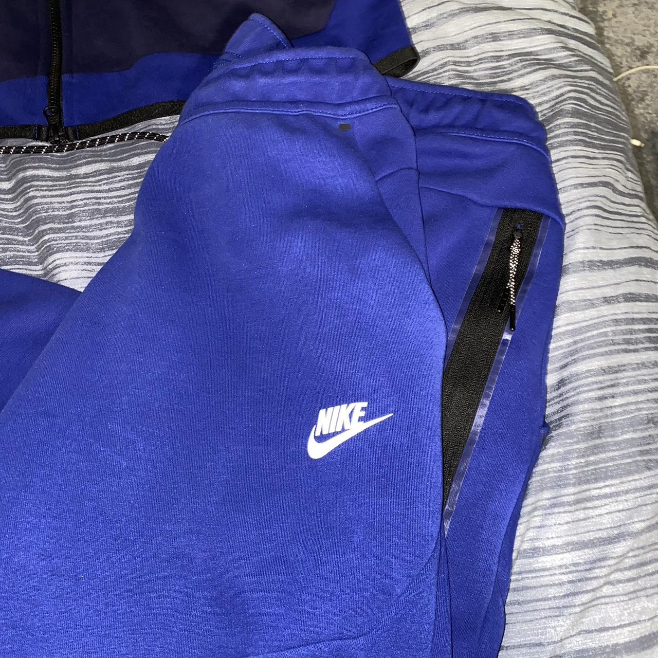 Nike tech fleece tracksuit Royal blue/navy... Depop