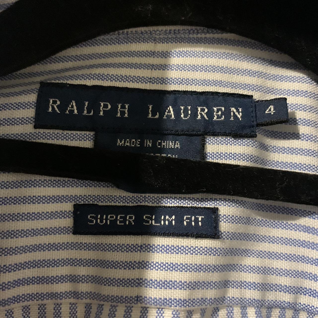 Ralph Lauren pinstripe button up Women’s Size 4... - Depop