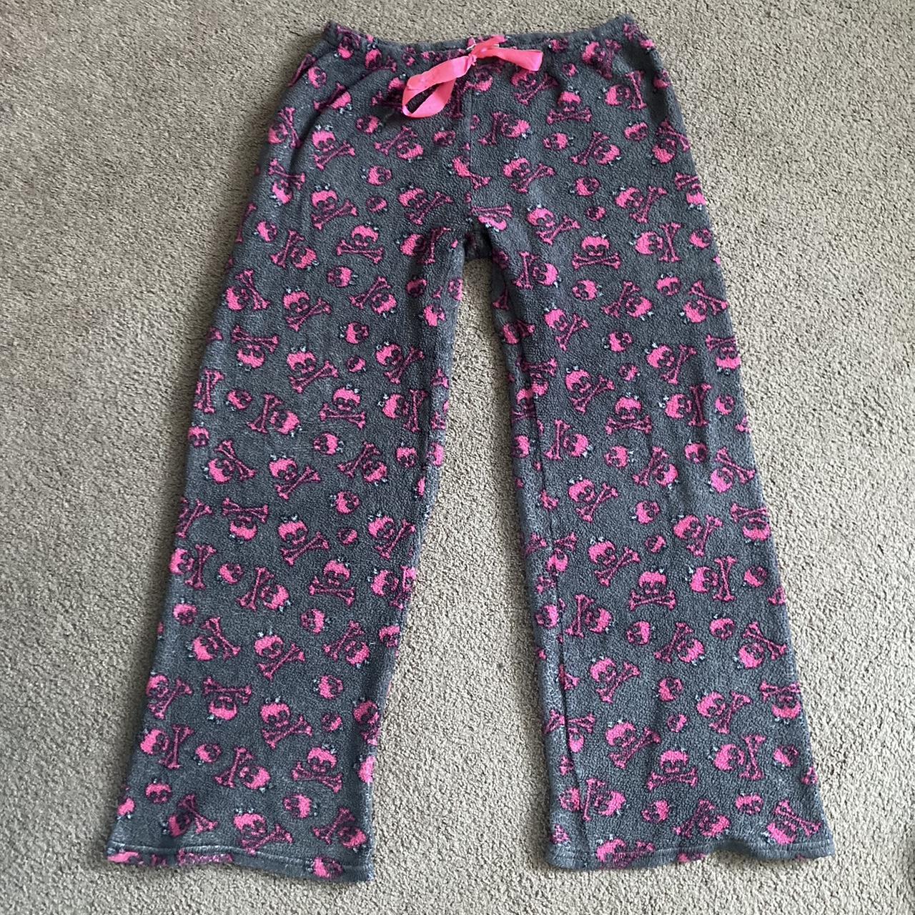 2000s scene / emo / y2k women’s pajama pants. Cute... - Depop