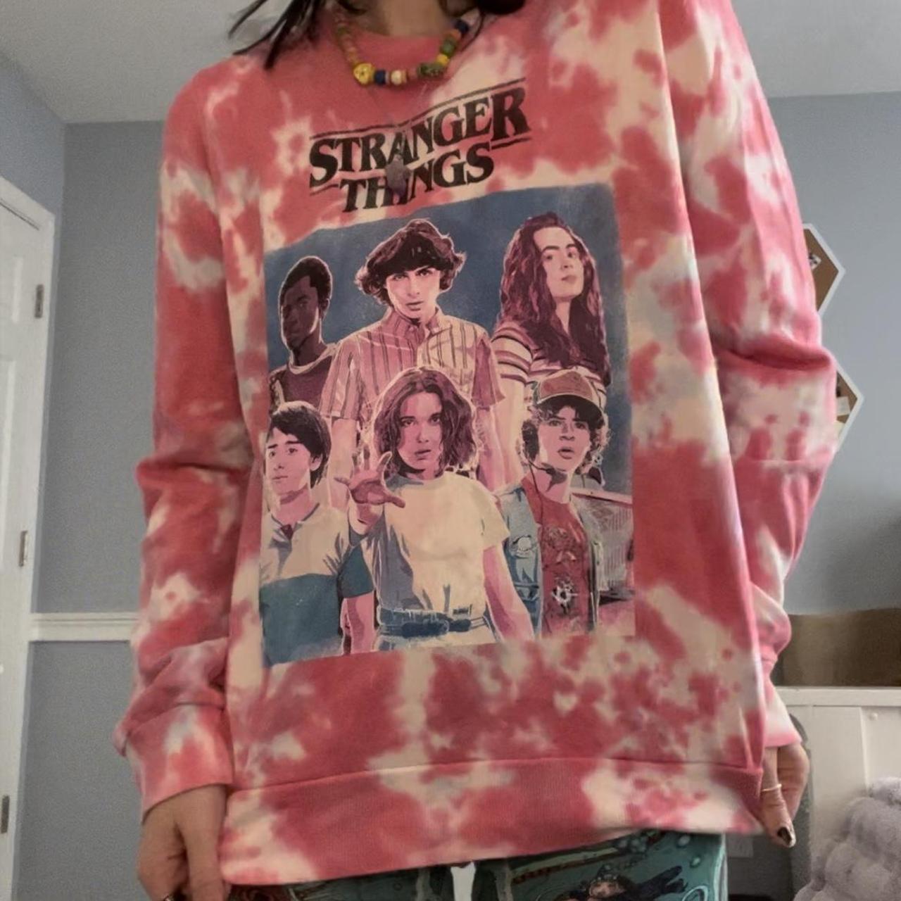 Stranger things hot sale pink sweatshirt