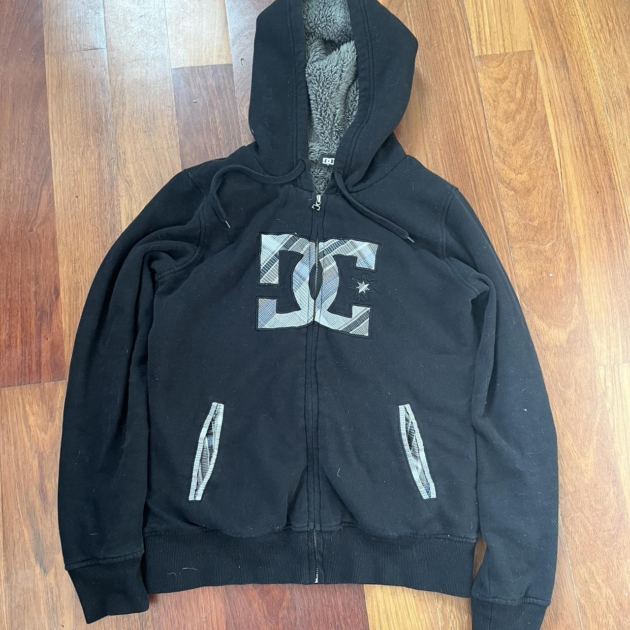 DC ZIP UP HOODIE super sick n warm, runs small... - Depop