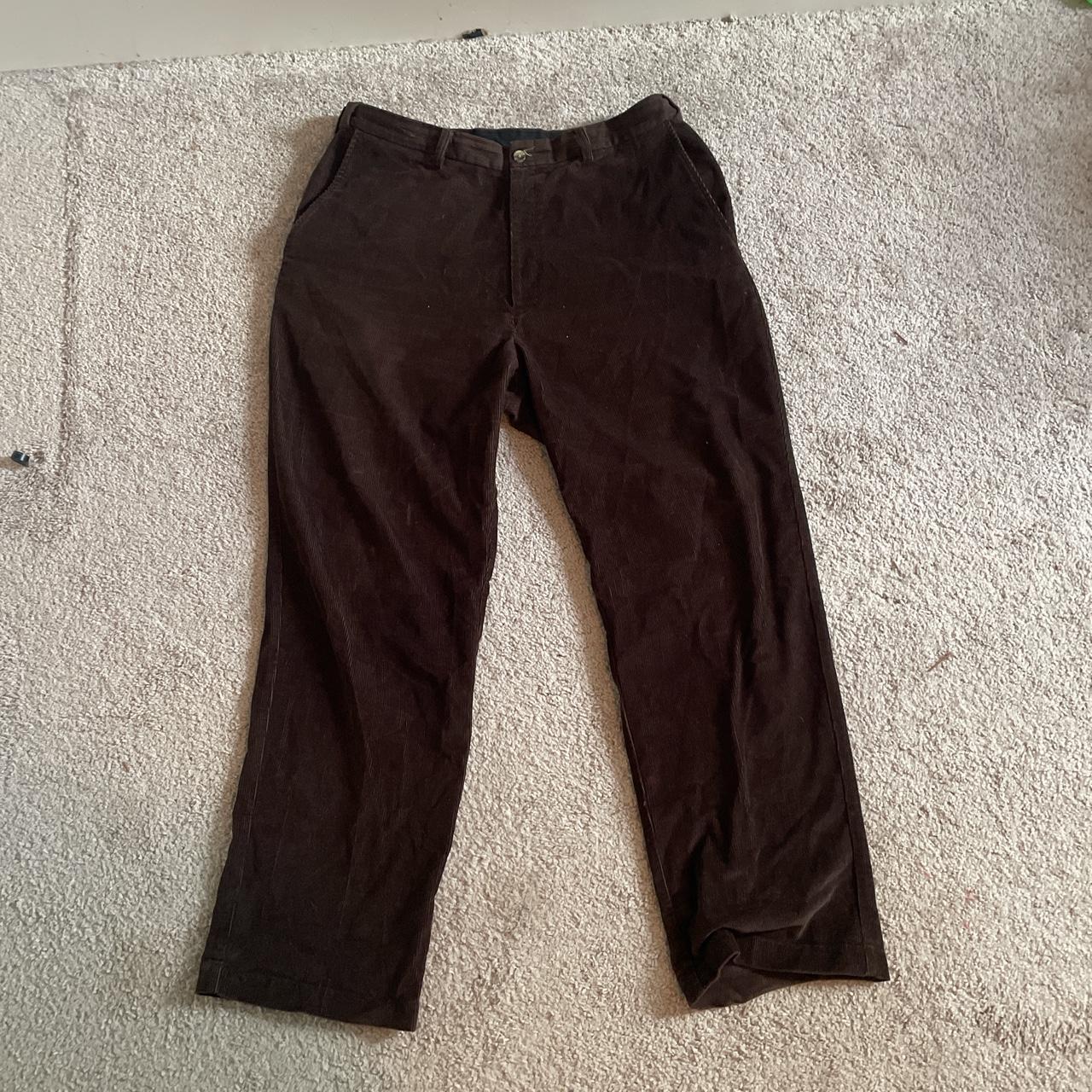 dark brown corduroy pants - Depop