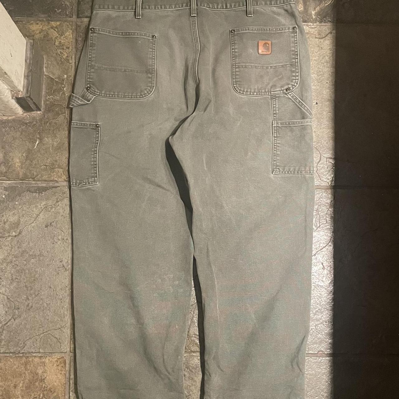 Vintage Carhartt Washed Duck Double-Front Utility... - Depop