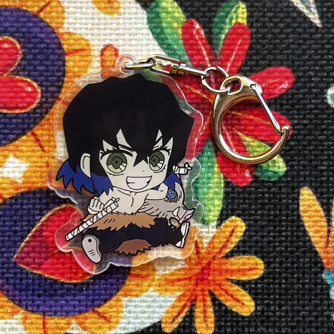 Demon Slayer Inosuke Keychain. Double Sided Acrylic - Depop