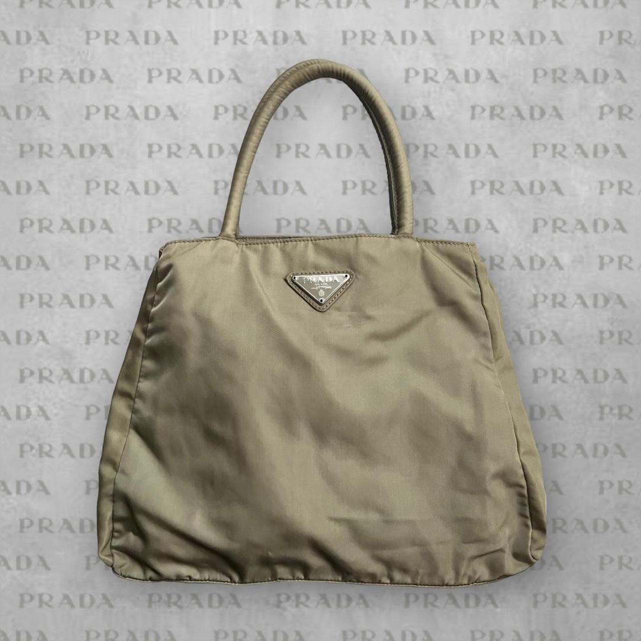 Prada olive best sale green bag