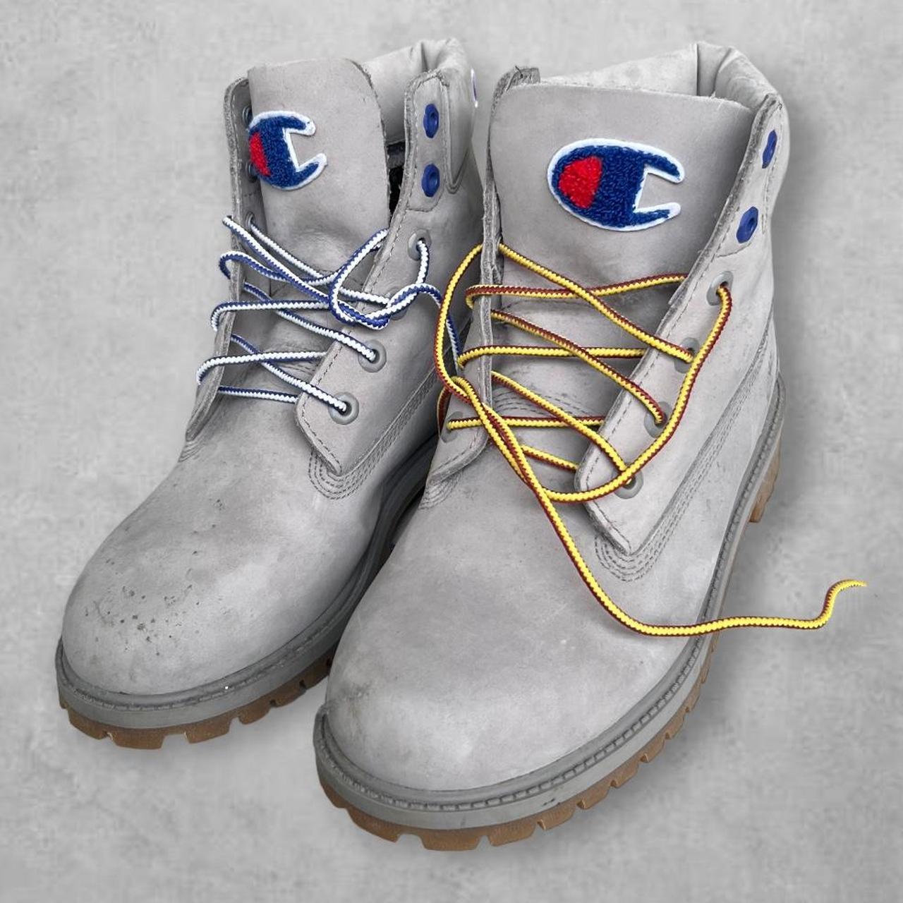 Champion timberland shop grey boots