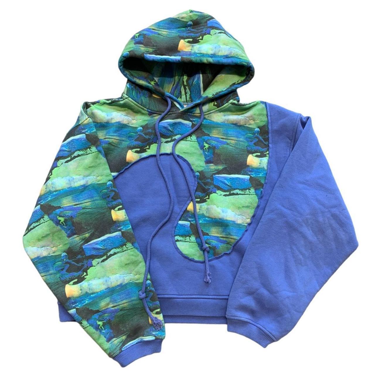 Printed Cotton Blend Hoodie in Green - ERL