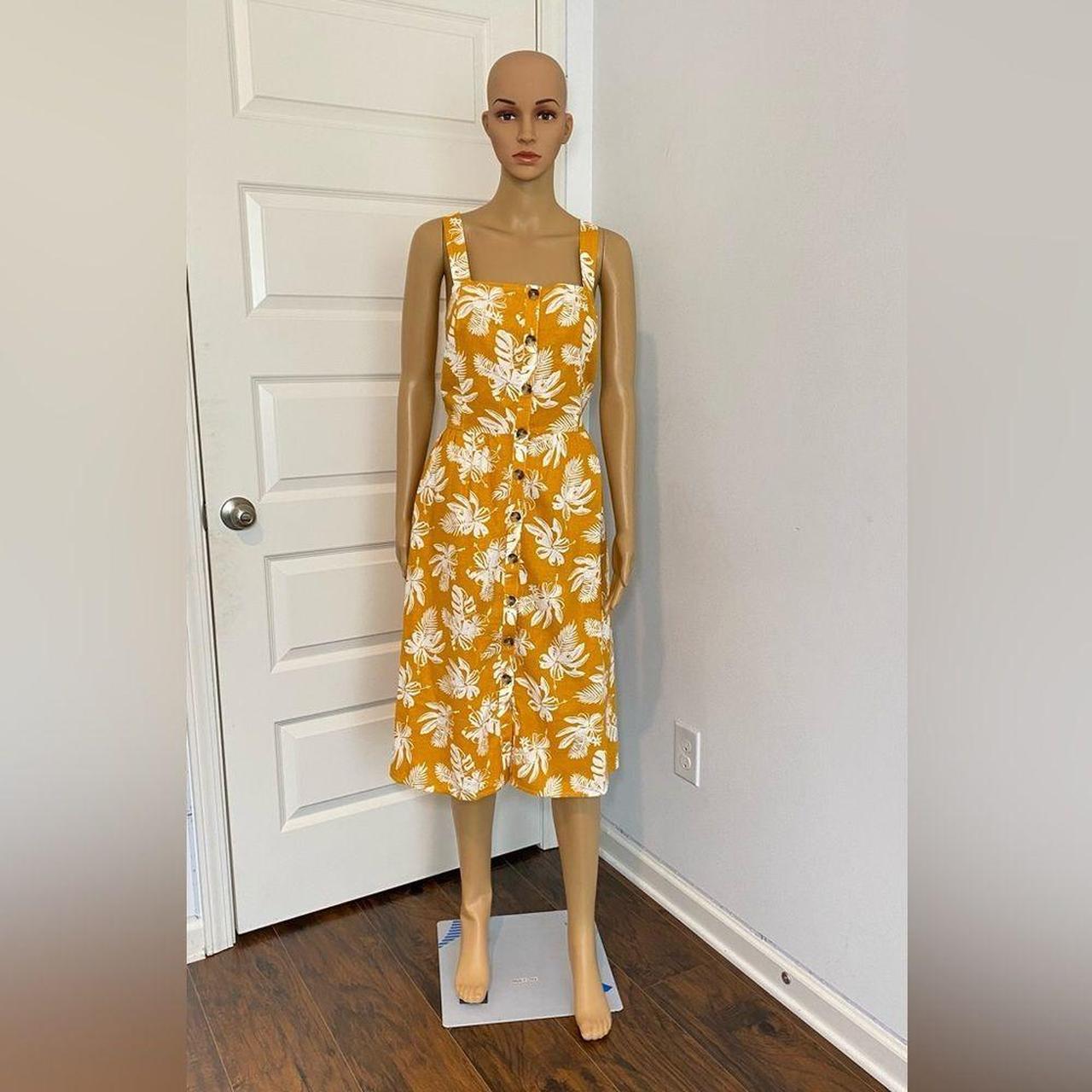 Tommy hilfiger yellow floral outlet dress