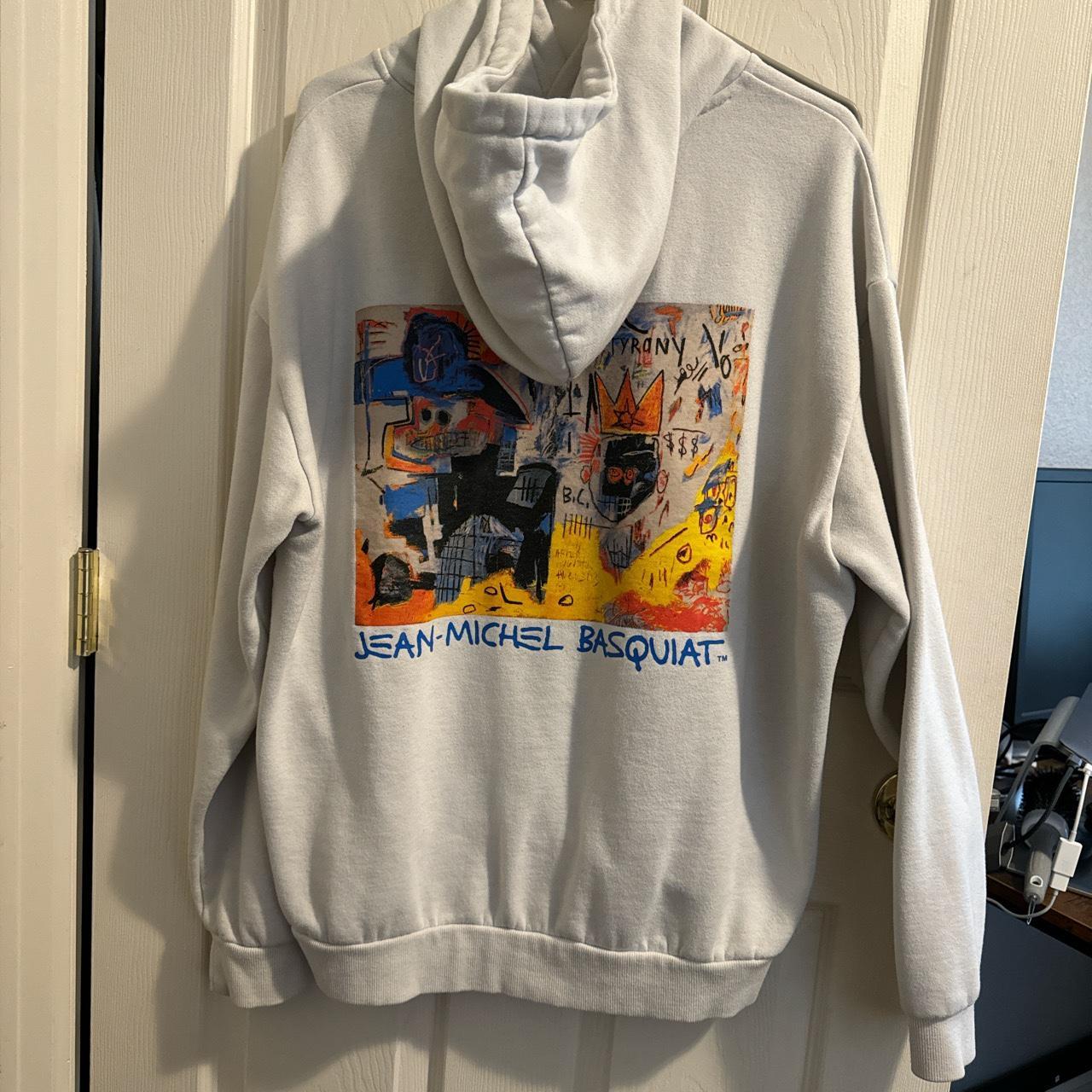 White Basquiat Hoodie some staining pictured Depop