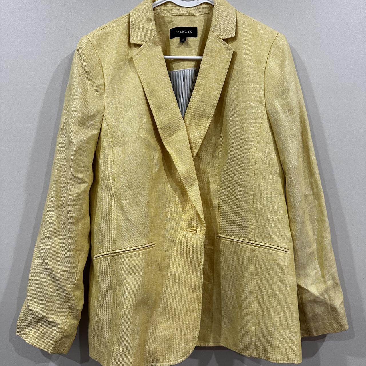 Talbots Women's Yellow Jacket | Depop