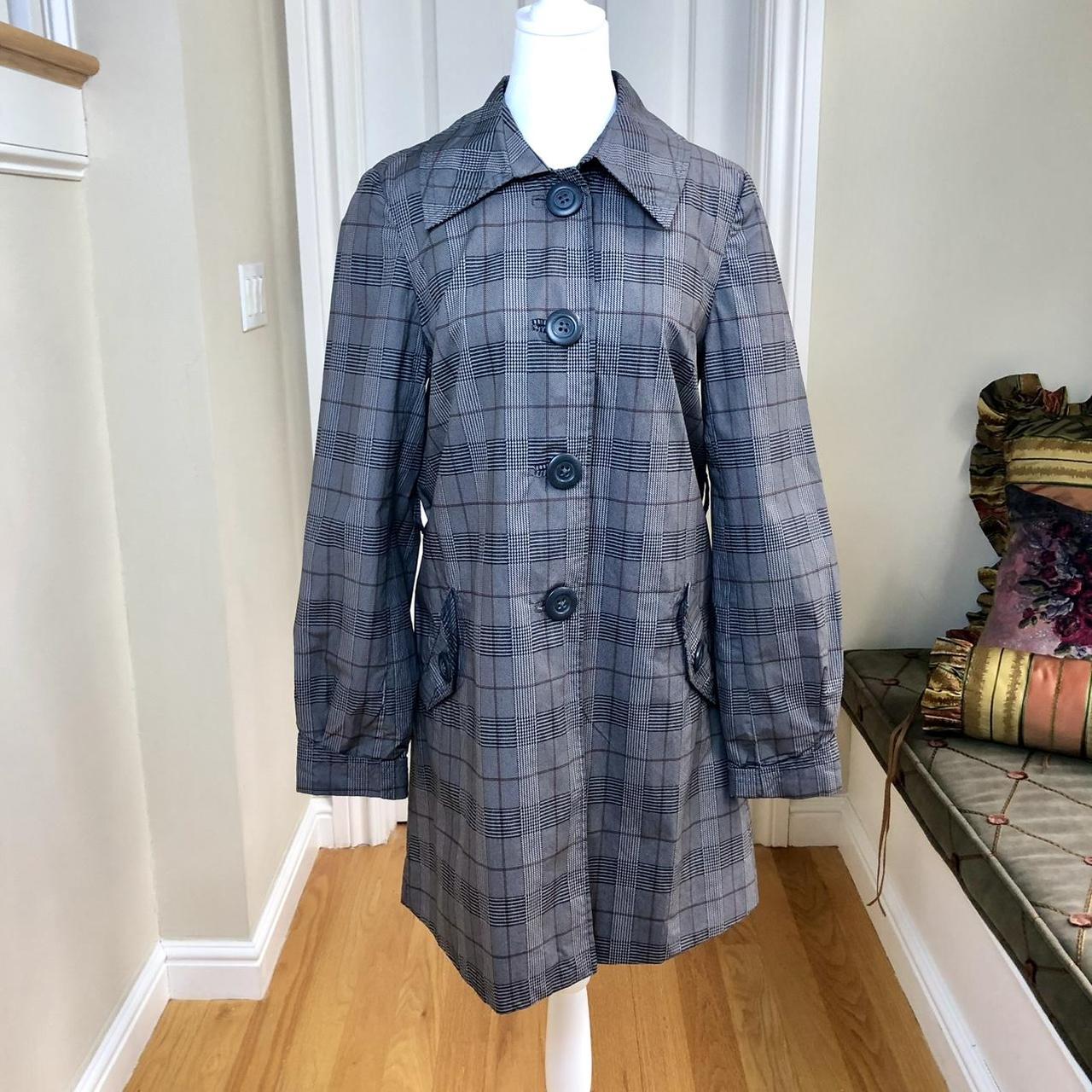 H&m plaid trench coat best sale