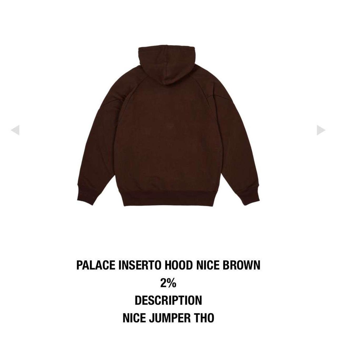 Palace inserto hoodie brown and pink new with | Depop