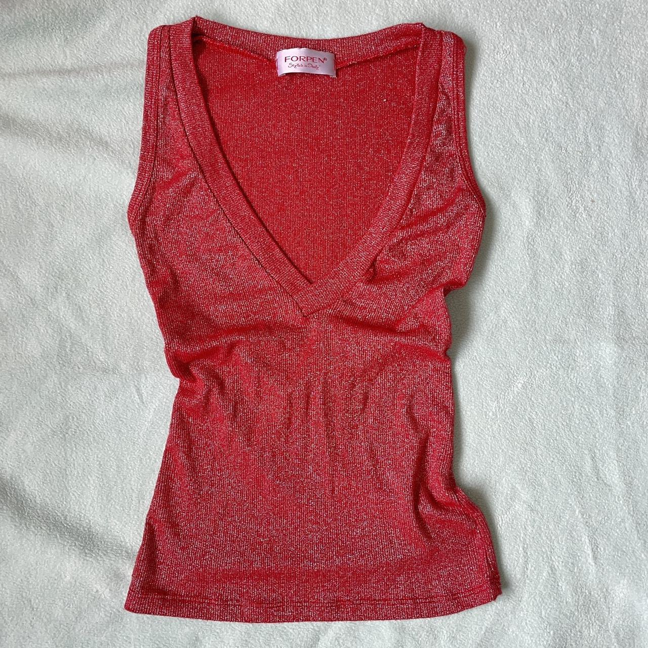 Women's Red Vest Depop