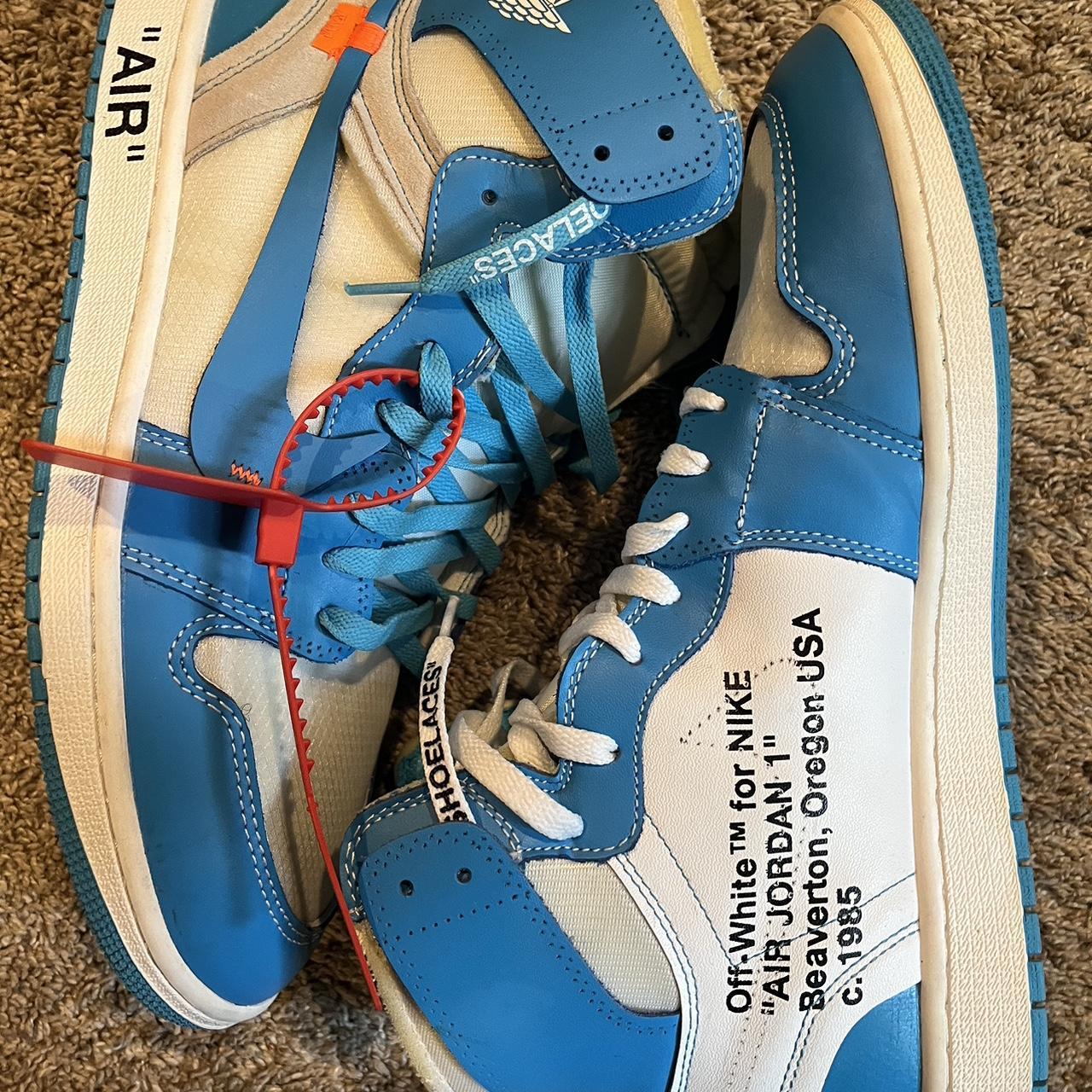 Off-White Jordan 1 UNC #Jordan #depop #vintage... - Depop