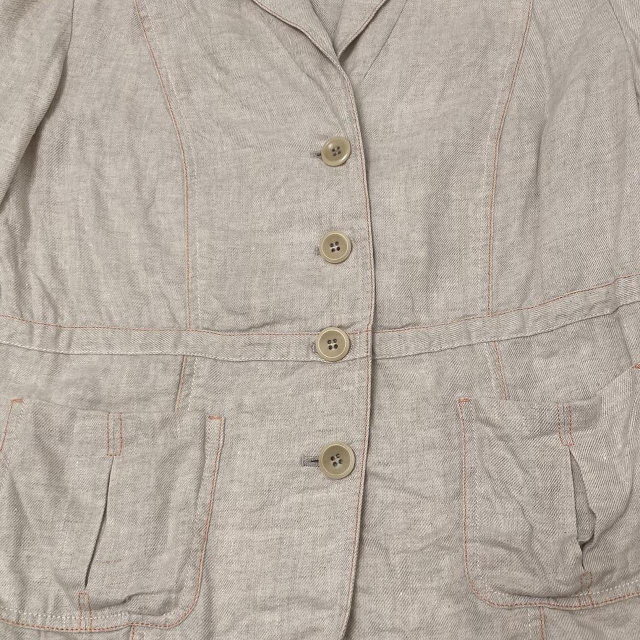 Preloved Women's Tailored jacket - Cream/Tan - M … - image 3