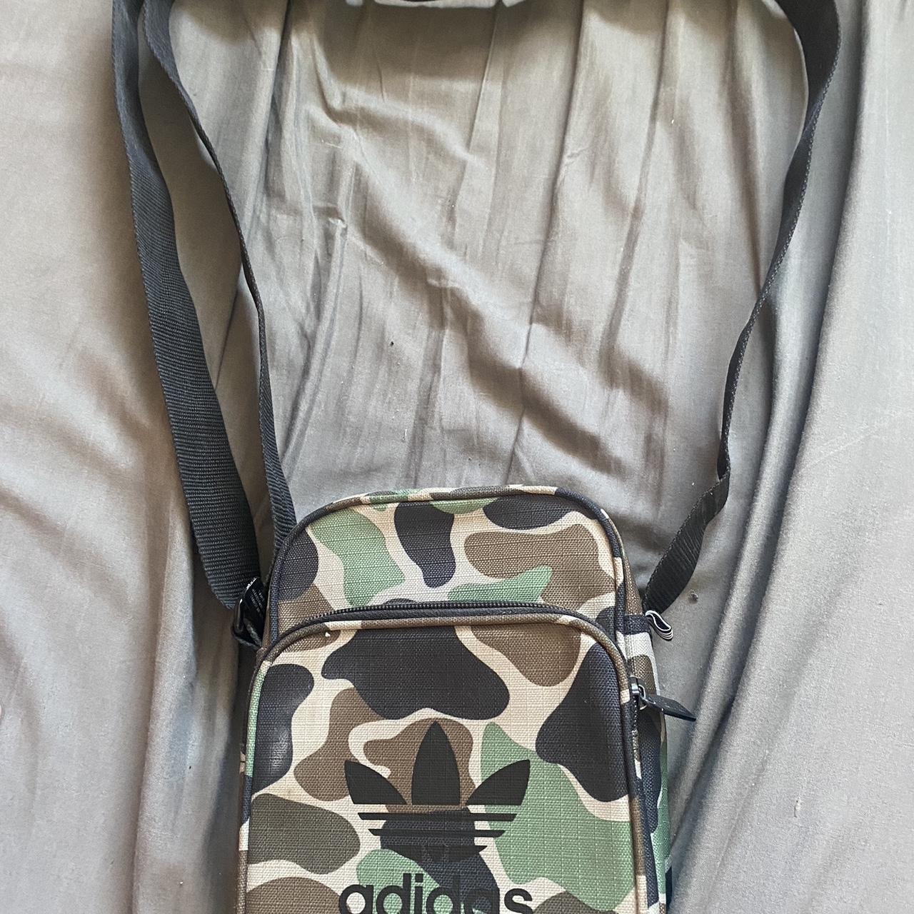 Adidas Originals multicoloured camo cross body bag. Depop