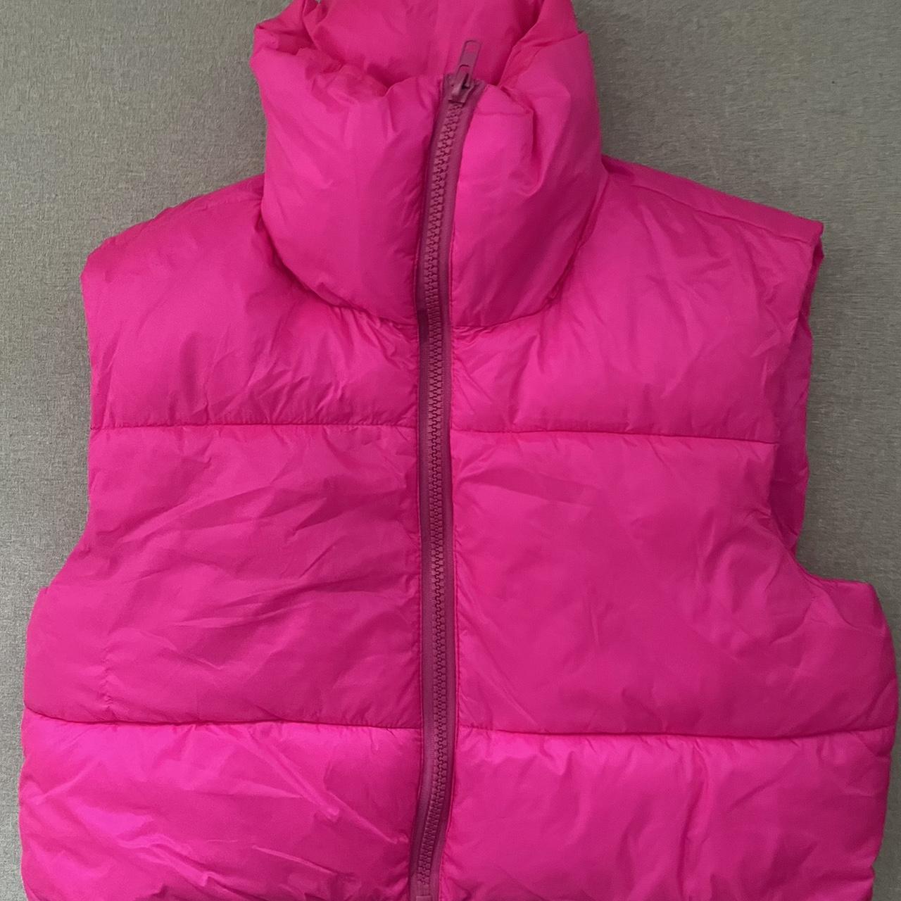 Bright Pink Puffer Vest The cutest vest for all of... - Depop