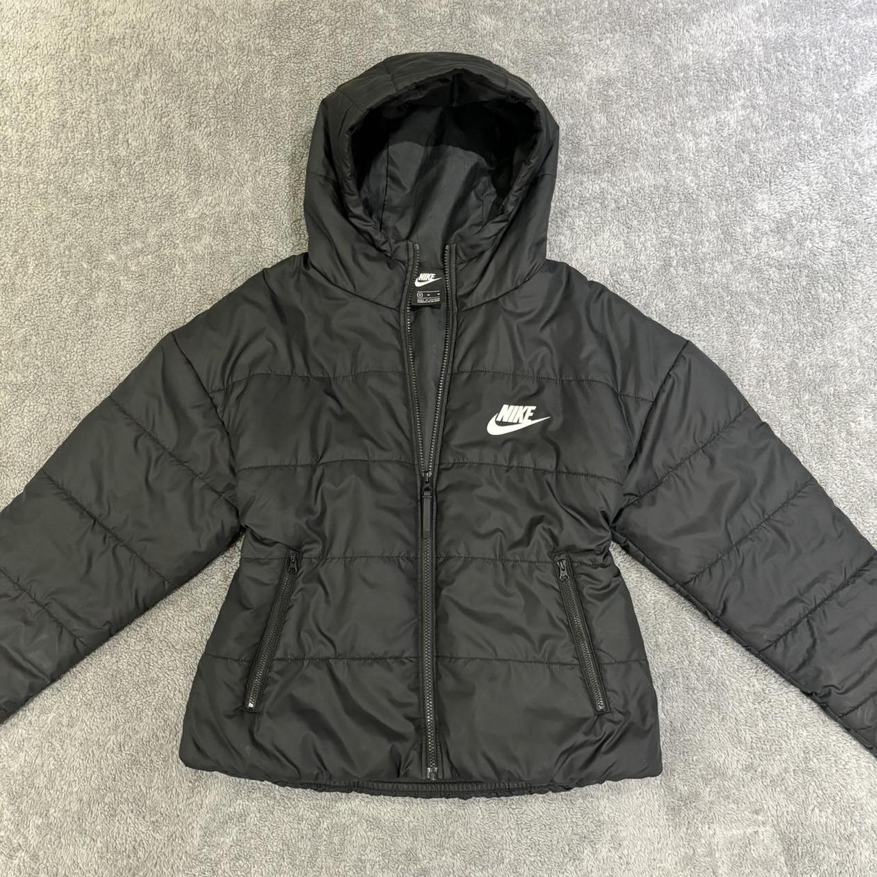 nike longline padded jacket with back swoosh