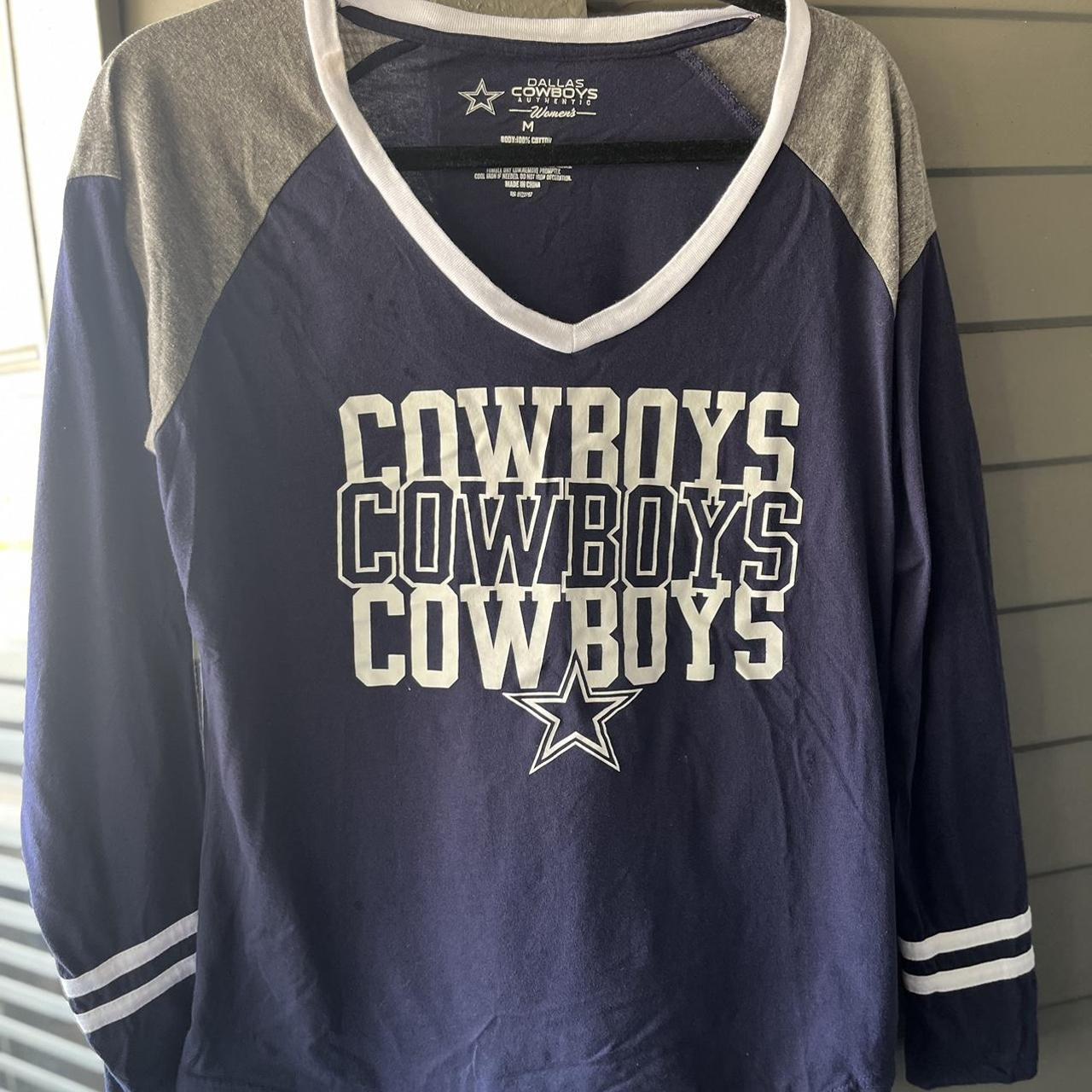 Women's Nike Navy Dallas Cowboys Fashion 3/4-Sleeve Raglan T-Shirt