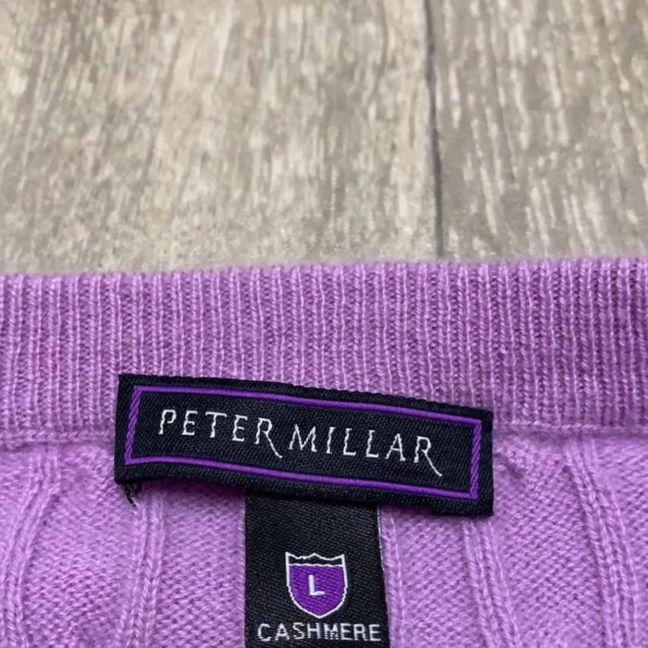 Peter Millar Purple shops Cashmere Cable Knit Sweater