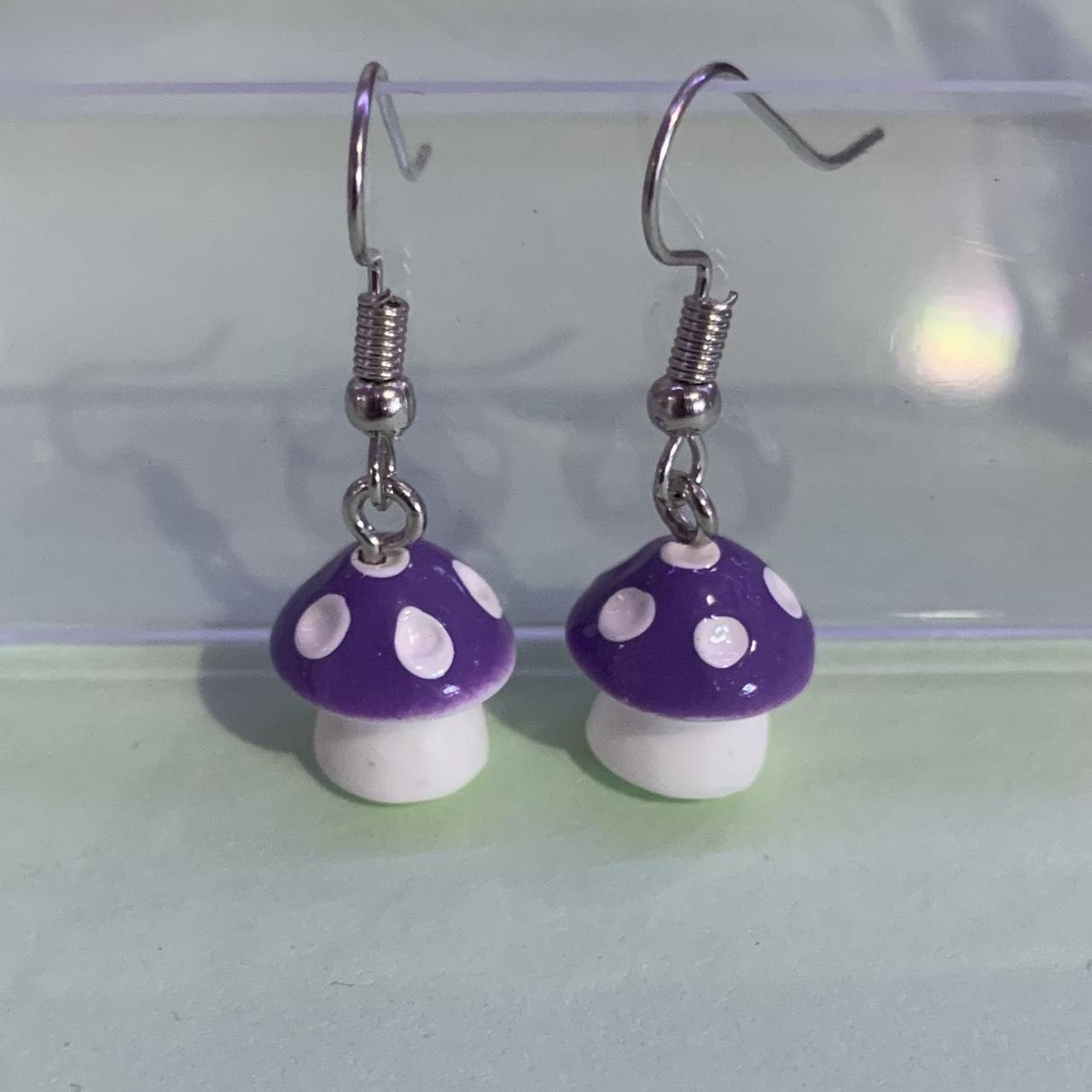 💫 Melanie Martinez Nymphology Mushroom Earrings 🤍... - Depop