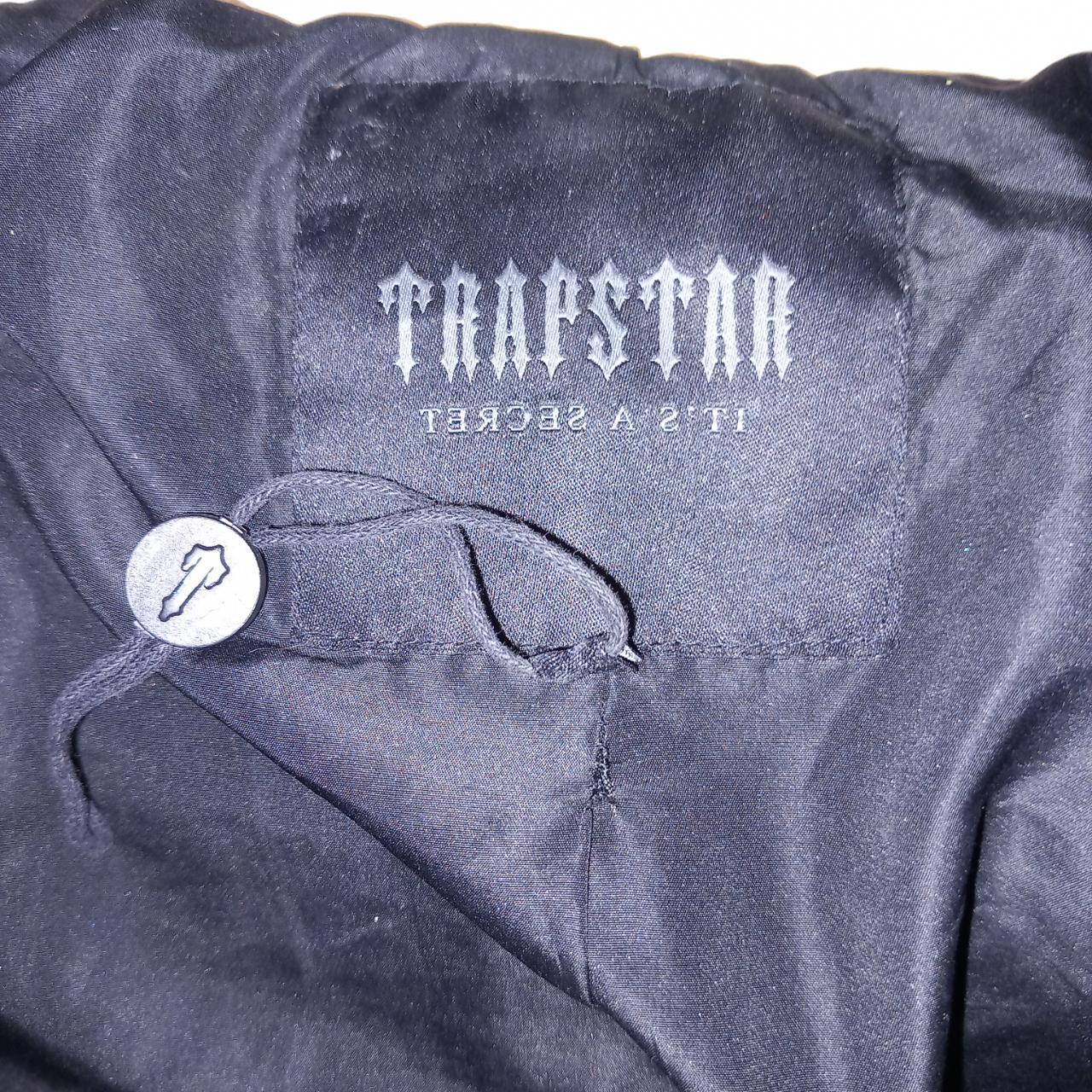 small womens cropped trapstar coat white to greyblue... Depop