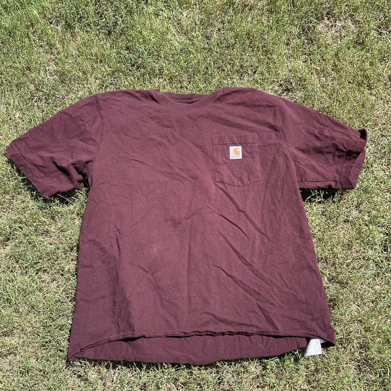 Maroon Carhartt Shirt Size L Great color, just nice... - Depop