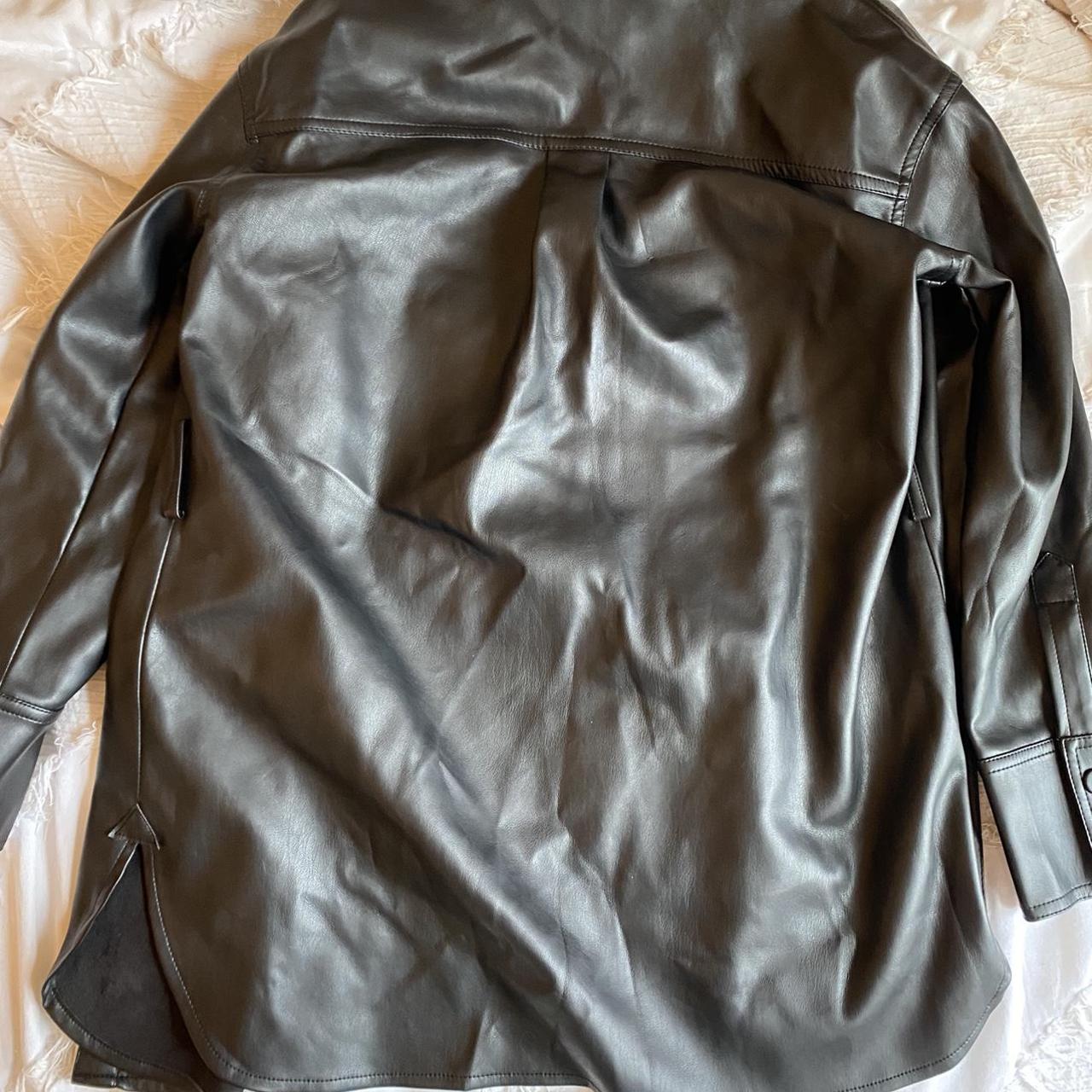 black leather jacket great condition, nothings wrong... - Depop