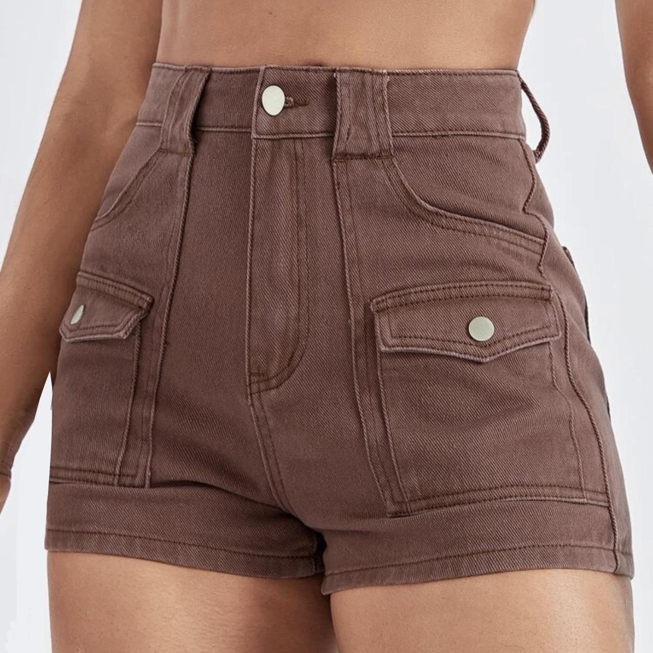 SHEIN Women's Brown Shorts Depop