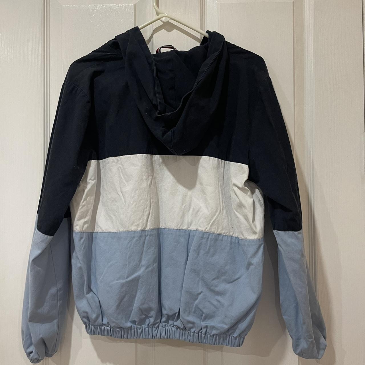 Brandy melville windbreaker. Light blue, navy, and... - Depop