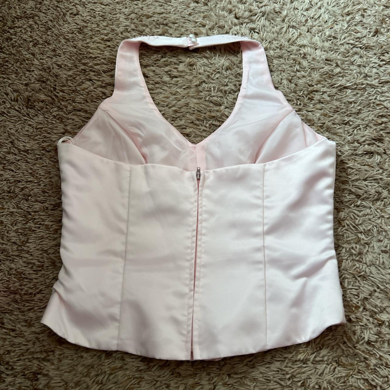 Pink corset top - Depop